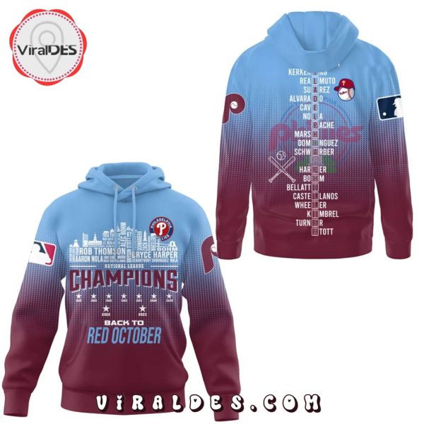 2023 NL East Division Philadelphia Phillies Champions Gradient Hoodie