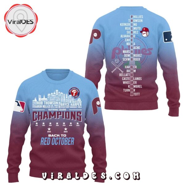 2023 NL East Division Philadelphia Phillies Champions Gradient Hoodie