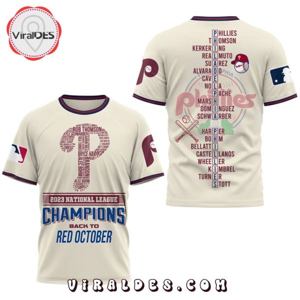 2023 Philadelphia Phillies Back To Red October Champions Cream Hoodie