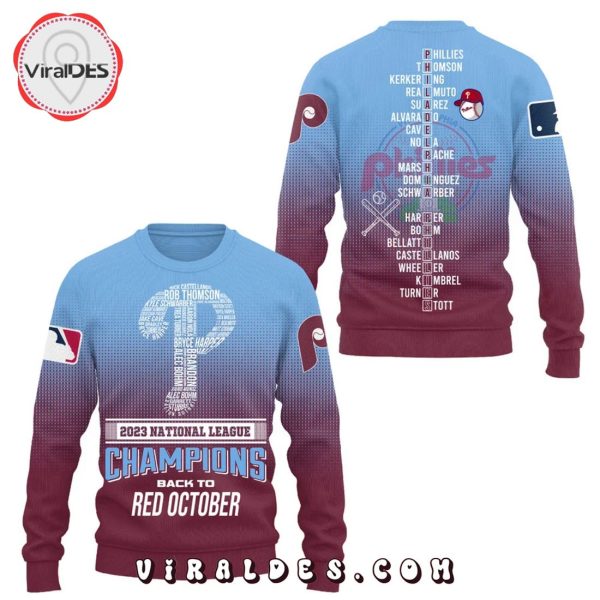 2023 Philadelphia Phillies Back To Red October Champions Gradient Hoodie