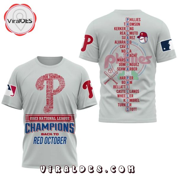 2023 Philadelphia Phillies Back To Red October Champions Grey Hoodie