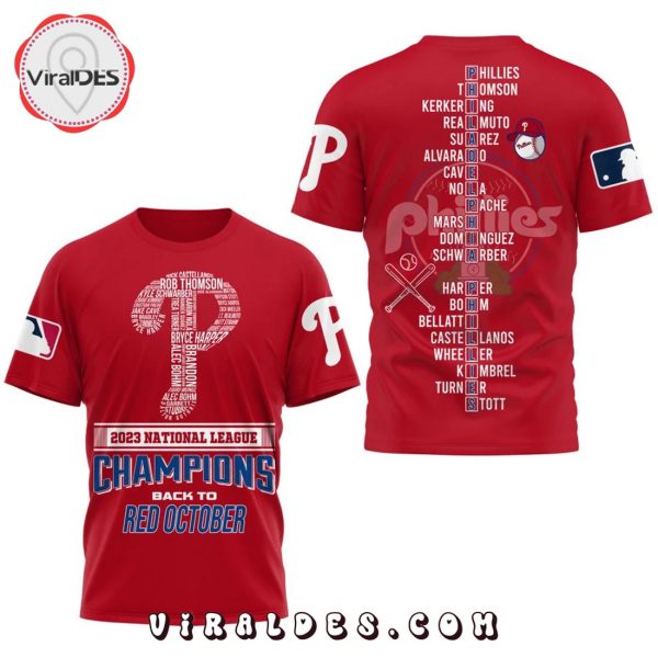 2023 Philadelphia Phillies Back To Red October Champions Red Hoodie