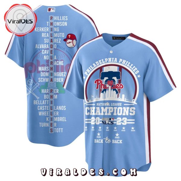 2023 Philadelphia Phillies NL East Division Champions Blue Baseball Jersey