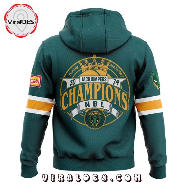 2024 Tasmania JackJumpers NBL Champions Green Hoodie, Jogger, Cap