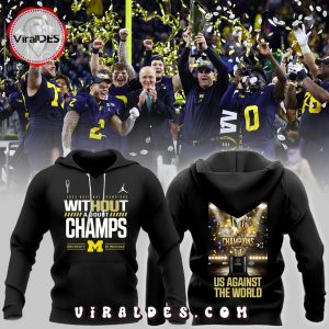 Michigan Wolverines Without A Doubt Champions Black Hoodie, Jogger, Cap
