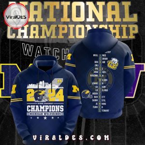 National Championship Michigan Wolverines Champions Hoodie, Jogger, Cap