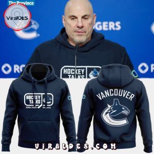 Special Hockey Talks Vancouver Canucks Navy Hoodie, Jogger, Cap