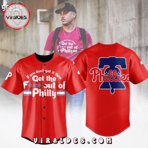 Special Philadelphia Phillies Get The Out Of Philly Red Baseball Jersey