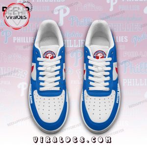 Custom Philadelphia Phillies Special Navy Design Air Force 1 Sneakers