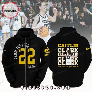 Caitlin Clark From The Logo Champions Black Hoodie