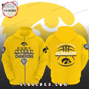 Iowa Hawkeyes Women’s Basketball National Champions Yellow Hoodie