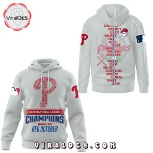 2023 Philadelphia Phillies Back To Red October Champions Grey Hoodie