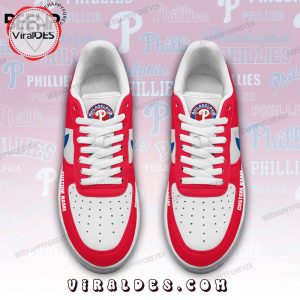 Custom Philadelphia Phillies Special Red Design Air Force 1 Sneakers