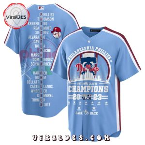2023 Philadelphia Phillies NL East Division Champions Blue Baseball Jersey