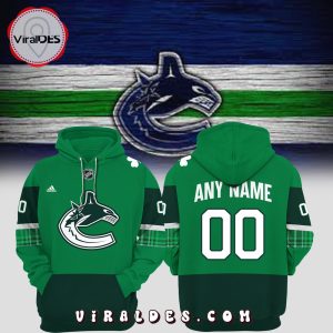 Personalized Vancouver Canucks Kelly Green St. Patrick’s Day Hoodie