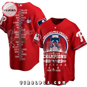 2023 Philadelphia Phillies NL East Division Champions Red Baseball Jersey