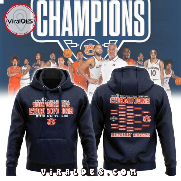 Auburn Tigers Men’s Basketball 2024 SEC Champions Hoodie