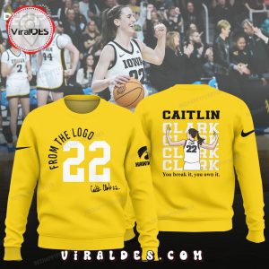 Caitlin Clark From The Logo Champions Yellow Hoodie