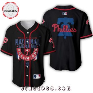 2022 Philadelphia Phillies National League Champions Black Baseball Jersey