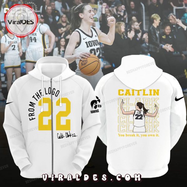 Caitlin Clark From The Logo Champions White Hoodie