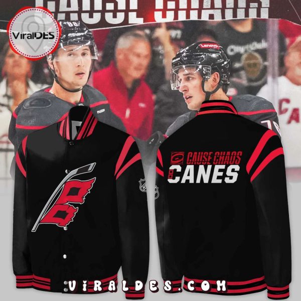 Carolina Hurricanes Cause chaos Black Baseball Jacket, Jogger, Cap