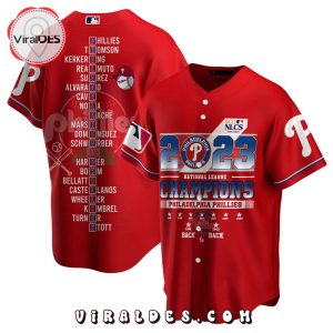 Philadelphia Phillies 2023 NL East Division Champions Red Baseball Jersey