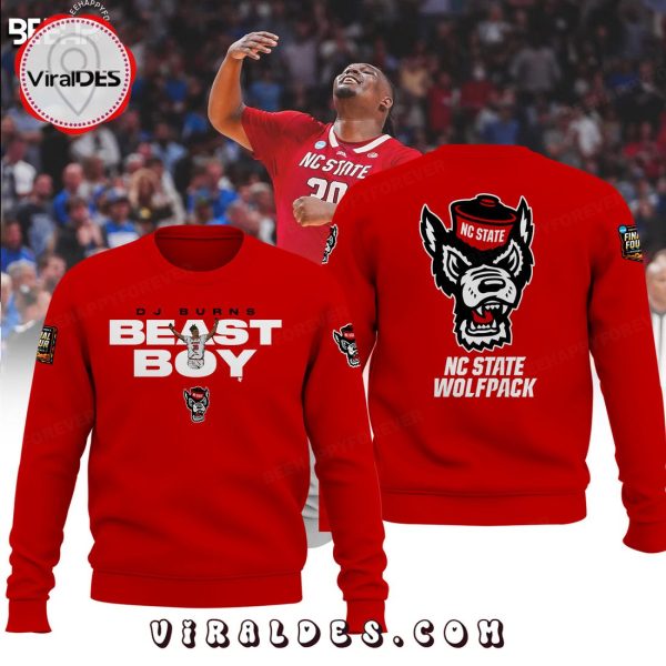 DJ Burns NC State Wolfpack Beast Boy Red Hoodie