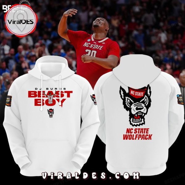 DJ Burns NC State Wolfpack Beast Boy White Hoodie