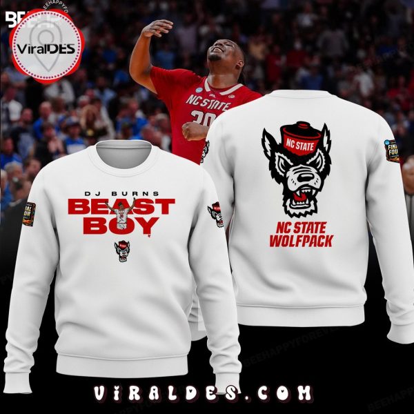 DJ Burns NC State Wolfpack Beast Boy White Hoodie