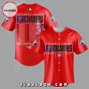 Philadelphia Phillies 2022 National League Champions Red Jersey
