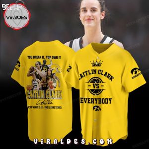 Caitlin Clark Vs Everybody Iowa Hawkeyes Basketball Yellow Jersey