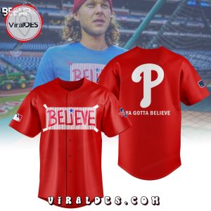 Philadelphia Phillies Ya Gotta Believe Red Baseball Jersey