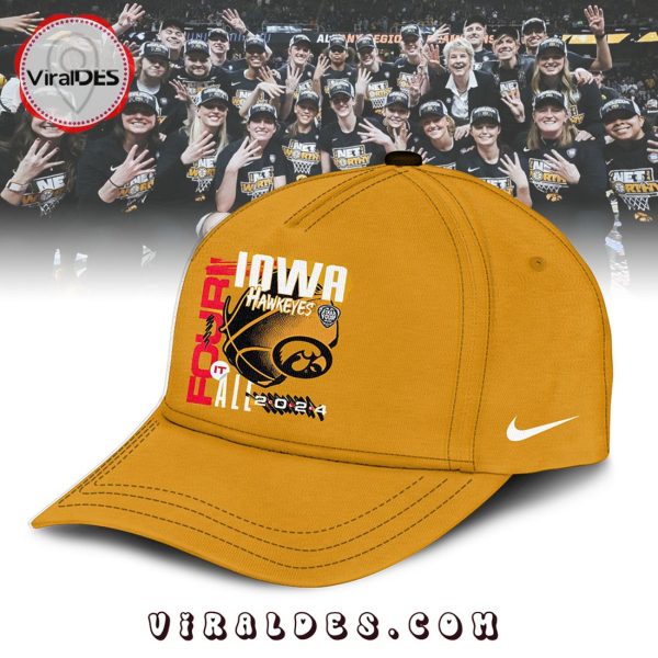 Iowa Hawkeyes Nike 2024 Basketball Champions Gold Cap