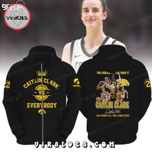 Caitlin Clark Vs Everybody Iowa Hawkeyes Basketball Black Hoodie