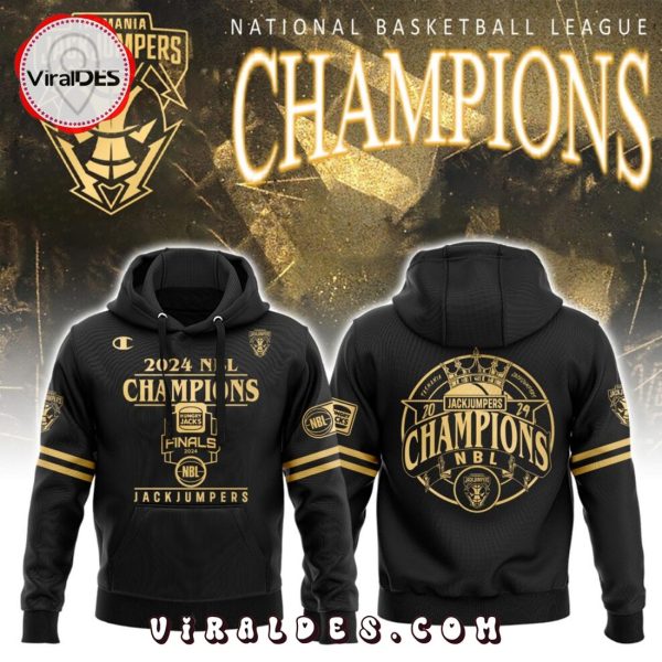 Limited Tasmania JackJumpers NBL Champions 2024 Black Hoodie