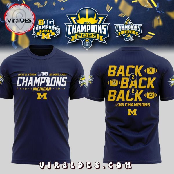 Michigan Wolverines Back 2 Back Champions T-Shirt, Jogger, Cap