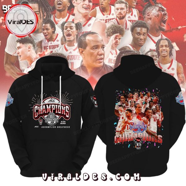 NC State Wolfpack 2024 ACC Men’s Tournament Champions Black Hoodie