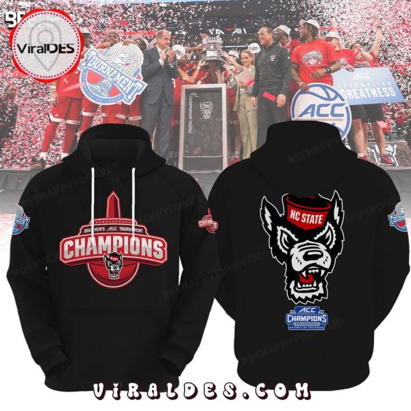 NC State Wolfpack ACC Men’s Basketball Champions Black Hoodie