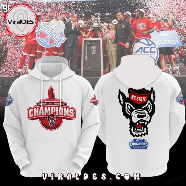 NC State Wolfpack ACC Men’s Basketball NCAA Champions White Hoodie