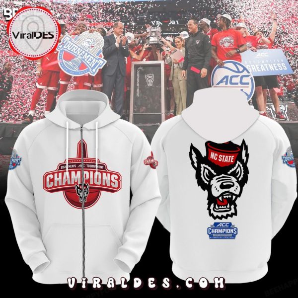 NC State Wolfpack ACC Men’s Basketball NCAA Champions White Hoodie