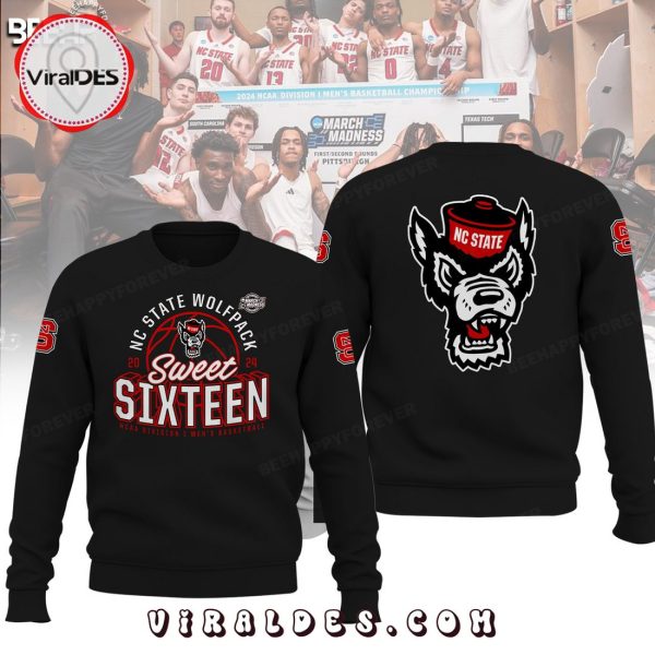 NC State Wolfpack March Madness Sweet Sixteen Black Hoodie