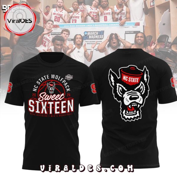 NC State Wolfpack March Madness Sweet Sixteen Black Hoodie