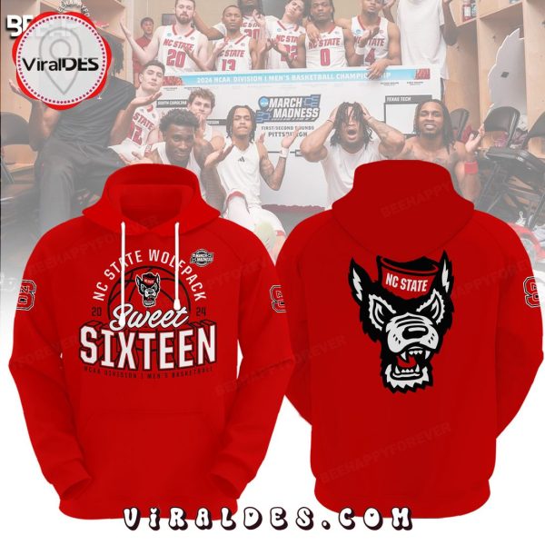 NC State Wolfpack March Madness Sweet Sixteen Red Hoodie