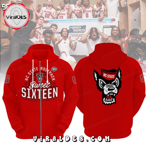 NC State Wolfpack March Madness Sweet Sixteen Red Hoodie