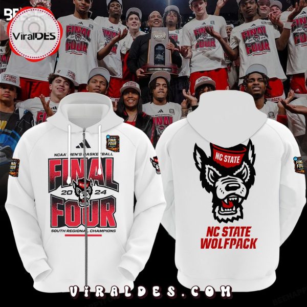 NC State Wolfpack Tournament March Madness Final Four White Hoodie