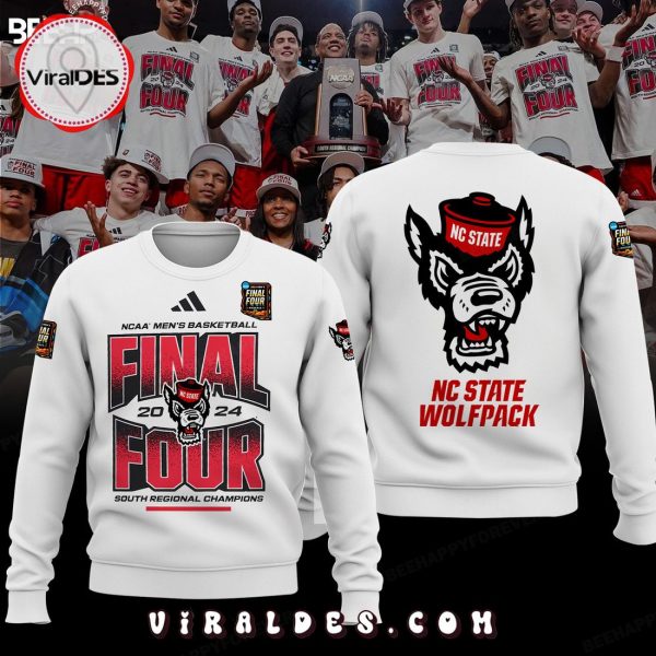 NC State Wolfpack Tournament March Madness Final Four White Hoodie