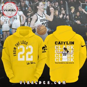 Caitlin Clark From The Logo Champions Yellow Hoodie
