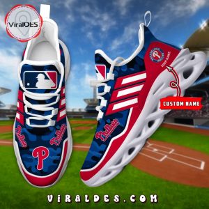 Custom Name Philadelphia Phillie Special Edition Navy Max Soul Shoes