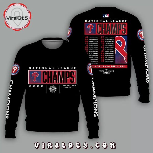 Philadelphia Phillies 2022 National League Champions Black Hoodie