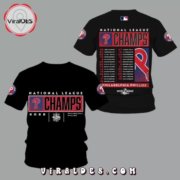 Philadelphia Phillies 2022 National League Champions Black Hoodie